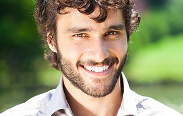 Man with healthy teeth and gums