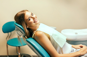 smiling dental patient