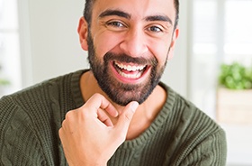 Man smiling for camera